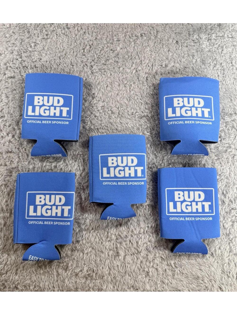 Bud Light Lot of 5 Official Beers Sponsor Can Cooler Koozies